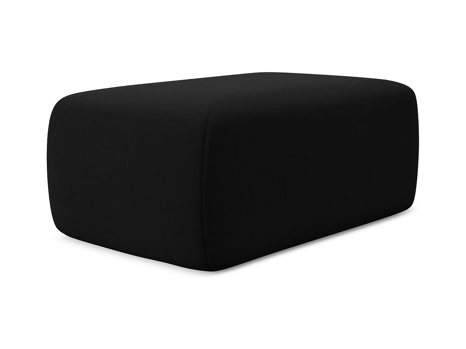 Pouf - Hocker - Samt - Schwarz - NANEA