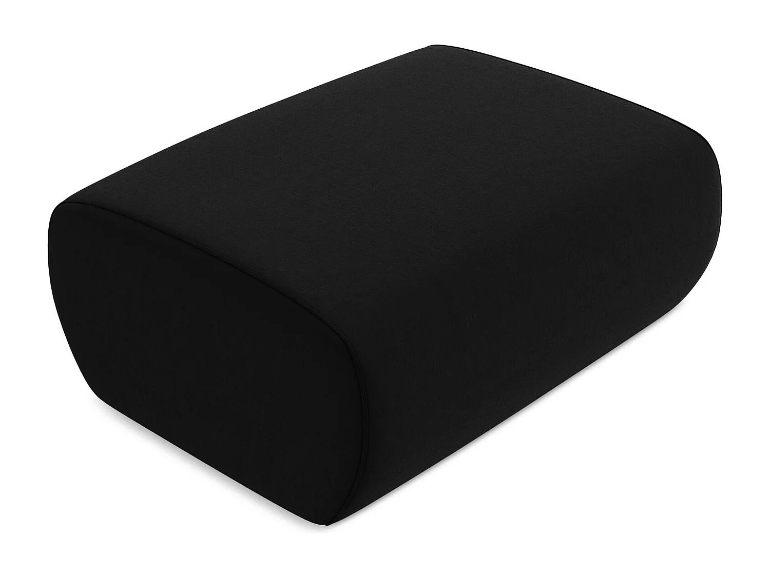 Pouf en velours - noir - NANEA
