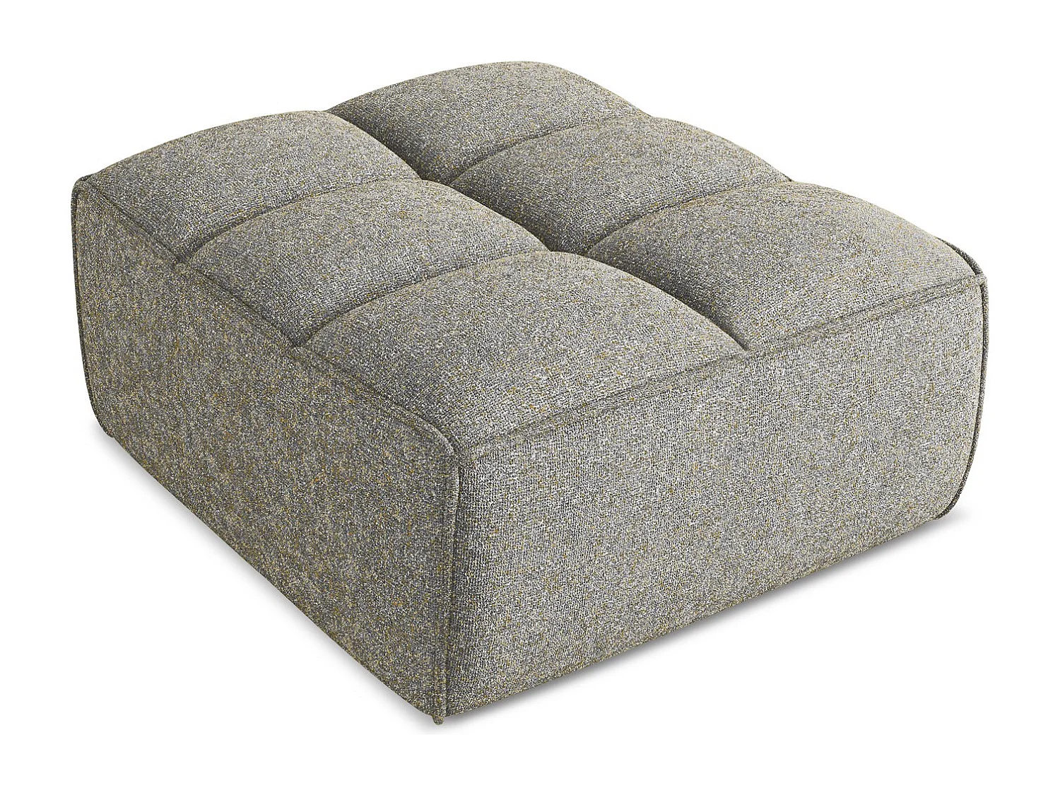 Pufa - z tkaniny strukturalnej - ciemny beż - KALAI