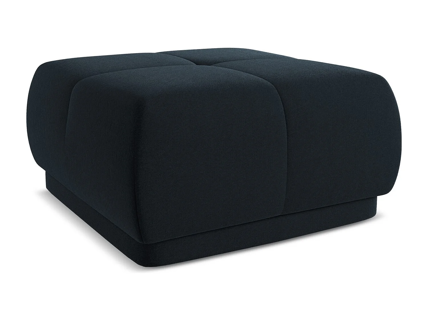 Pouf en velours - bleu royal - HOKU