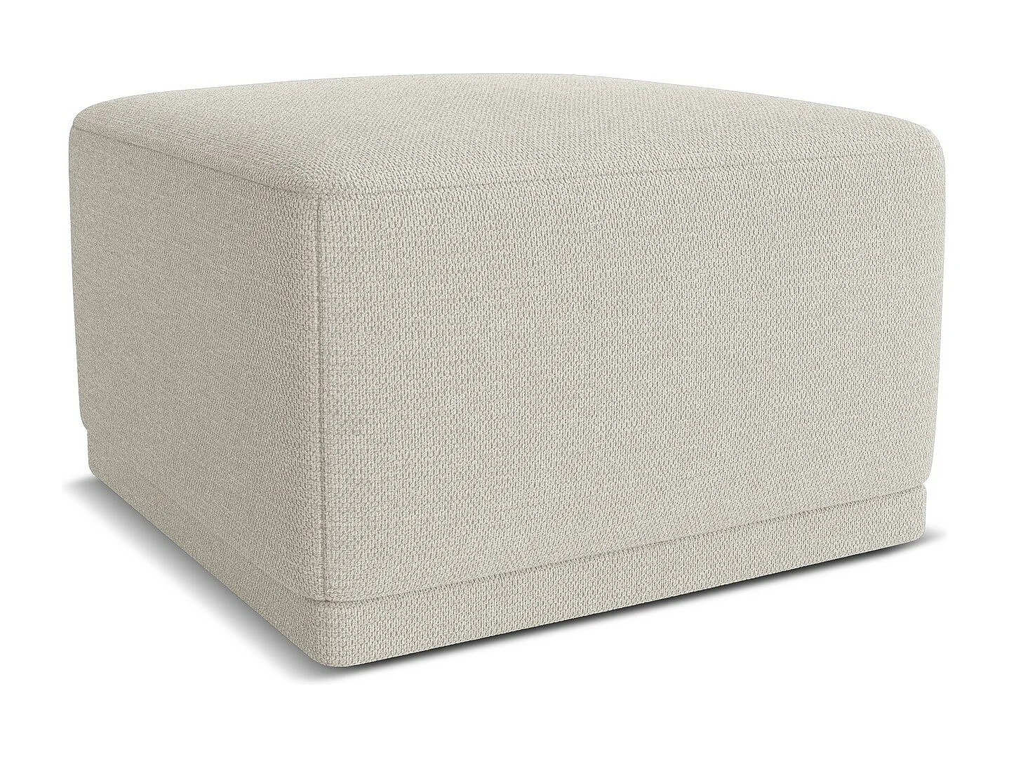 Pouf - Hocker - Chenille - Silber - KAILA