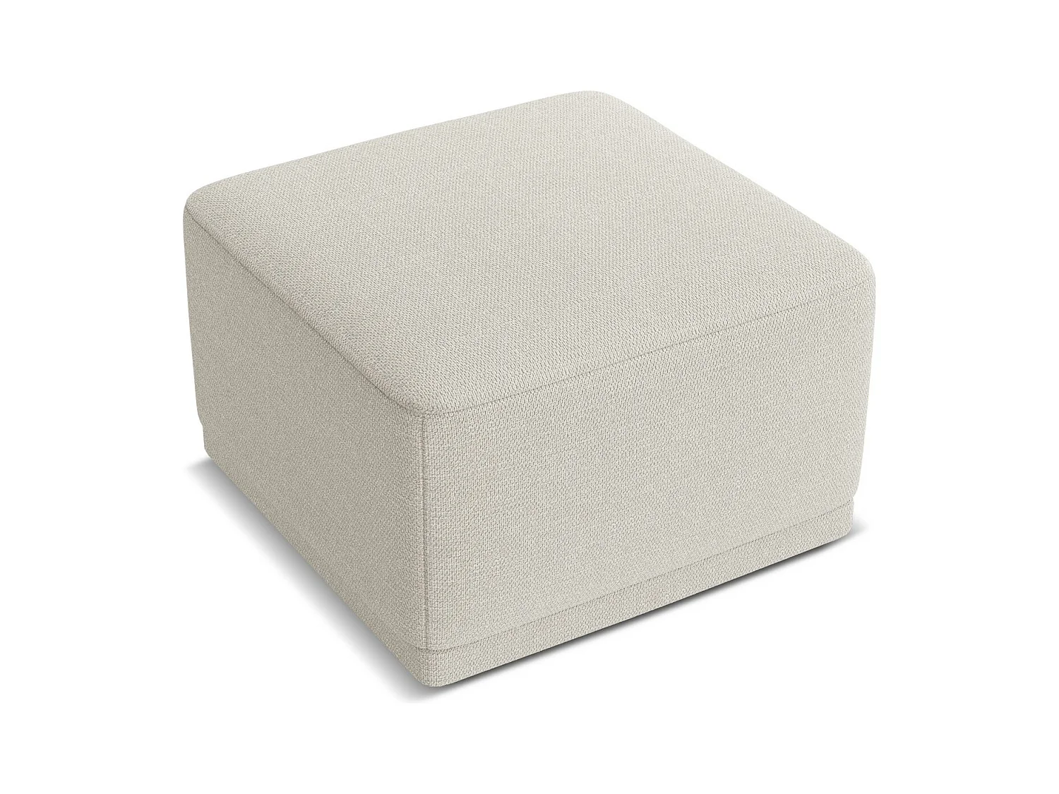 Pouf - Hocker - Chenille - Silber - KAILA