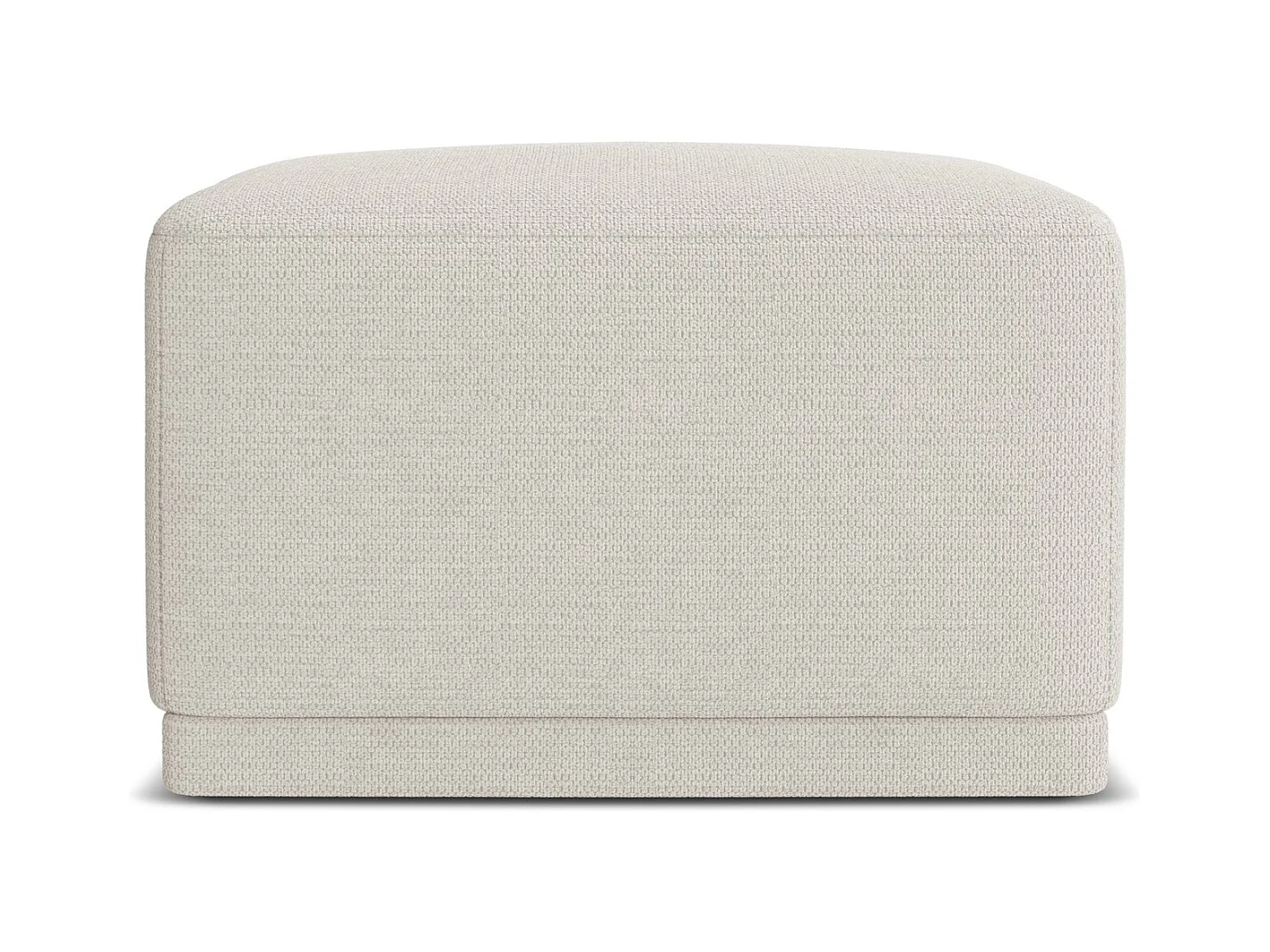 Pouf en tissu chenille - argent - KAILA