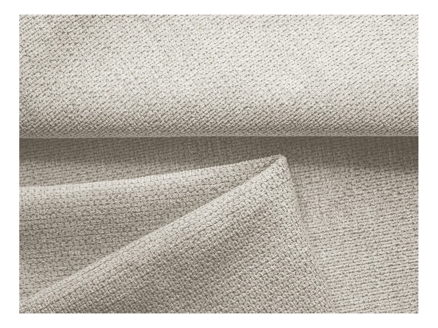 Pouf en tissu chenille - argent - KAILA