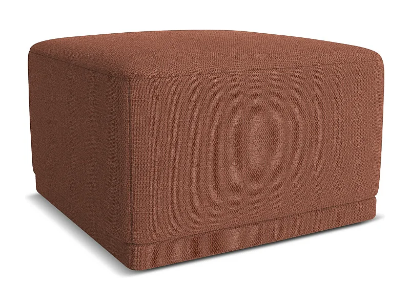 Pufa - z tkaniny szenilowej - brudny róż - KAILA