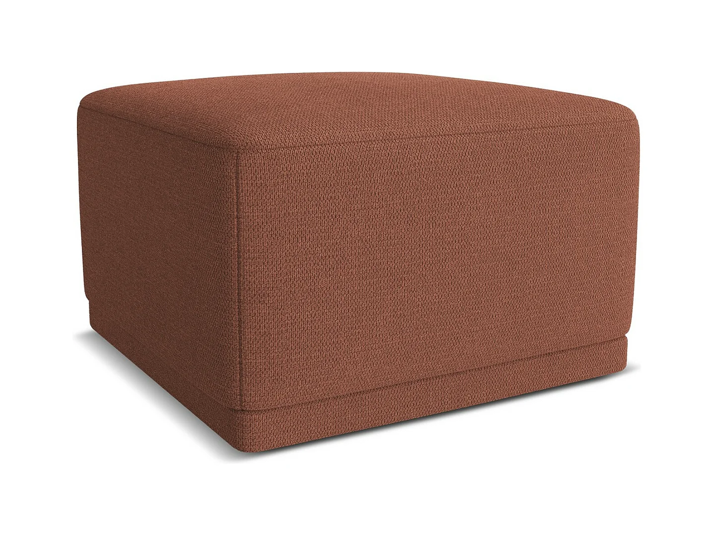 Pouf en tissu chenille - rose sourd - KAILA