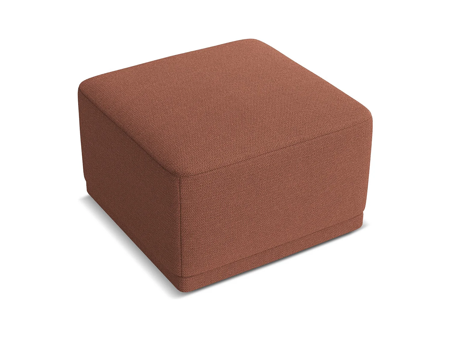 Pouf en tissu chenille - rose sourd - KAILA