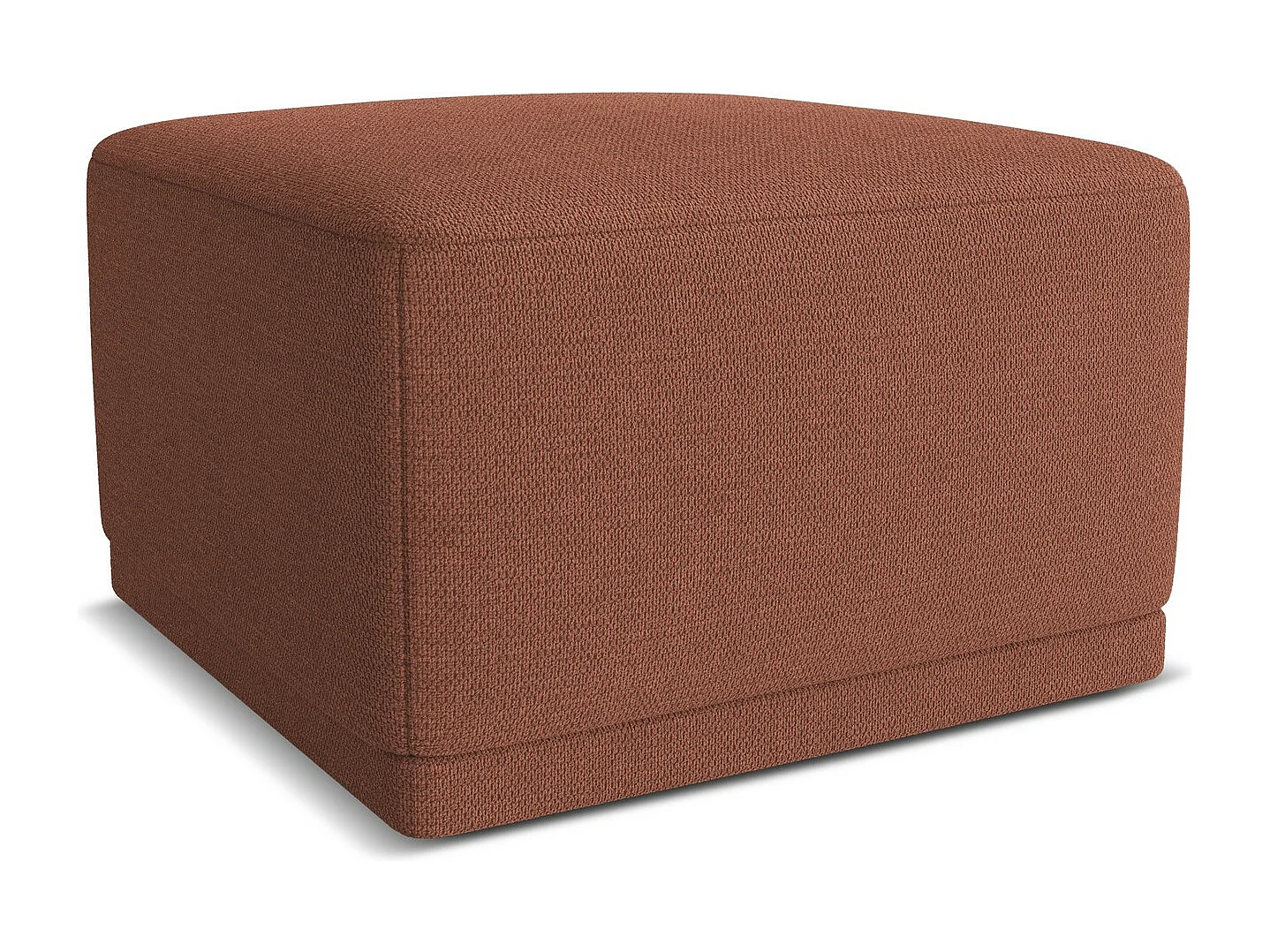 Pouf en tissu chenille - rose sourd - KAILA