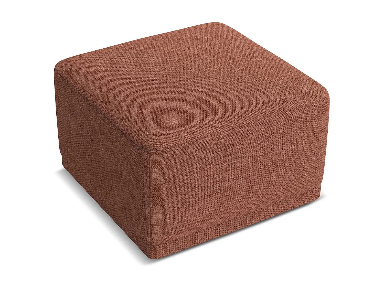 Pouf en tissu chenille - rose sourd - KAILA