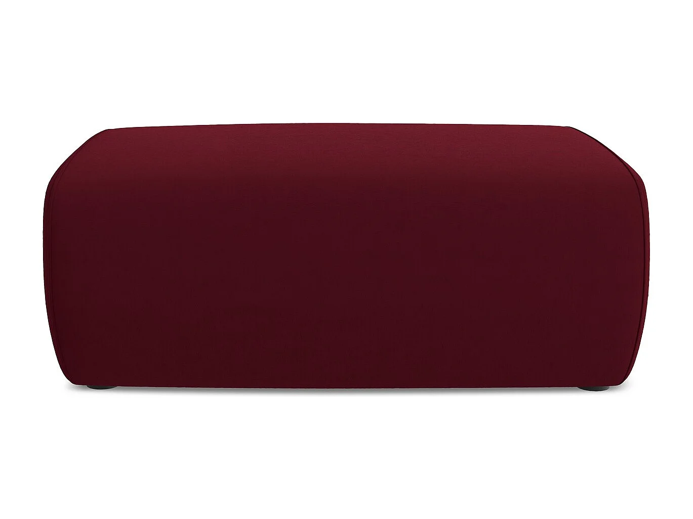 Pouf - Hocker - Samt - Burgund - KAPUA