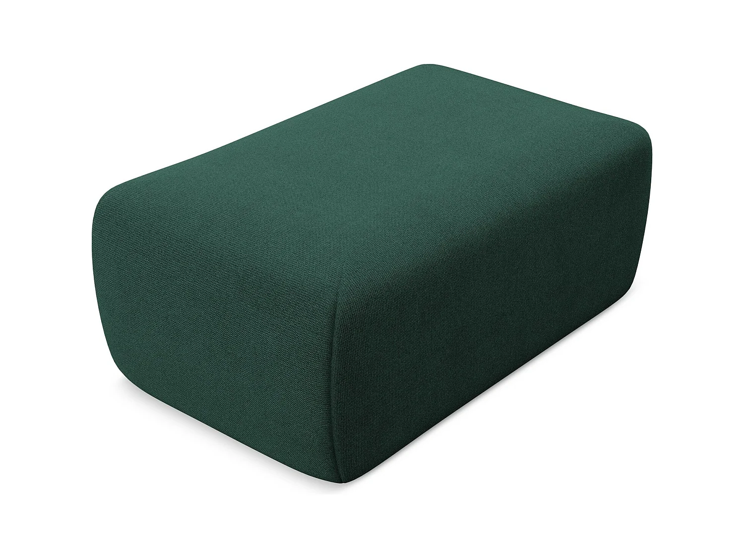 Pouf en tissu texturé - bouteille verte - NANEA