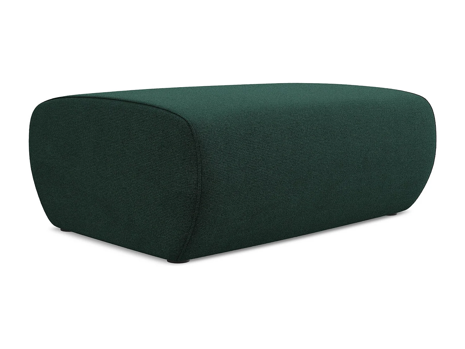 Pouf en tissu texturé - bouteille verte - NANEA