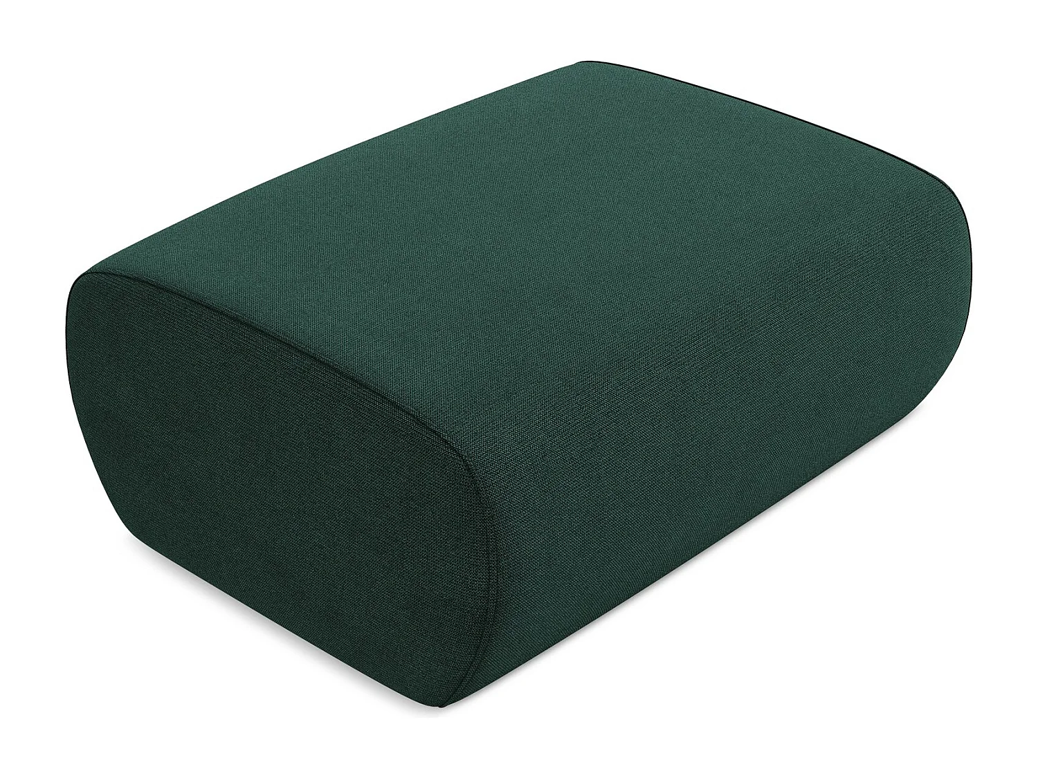 Pouf en tissu texturé - bouteille verte - NANEA