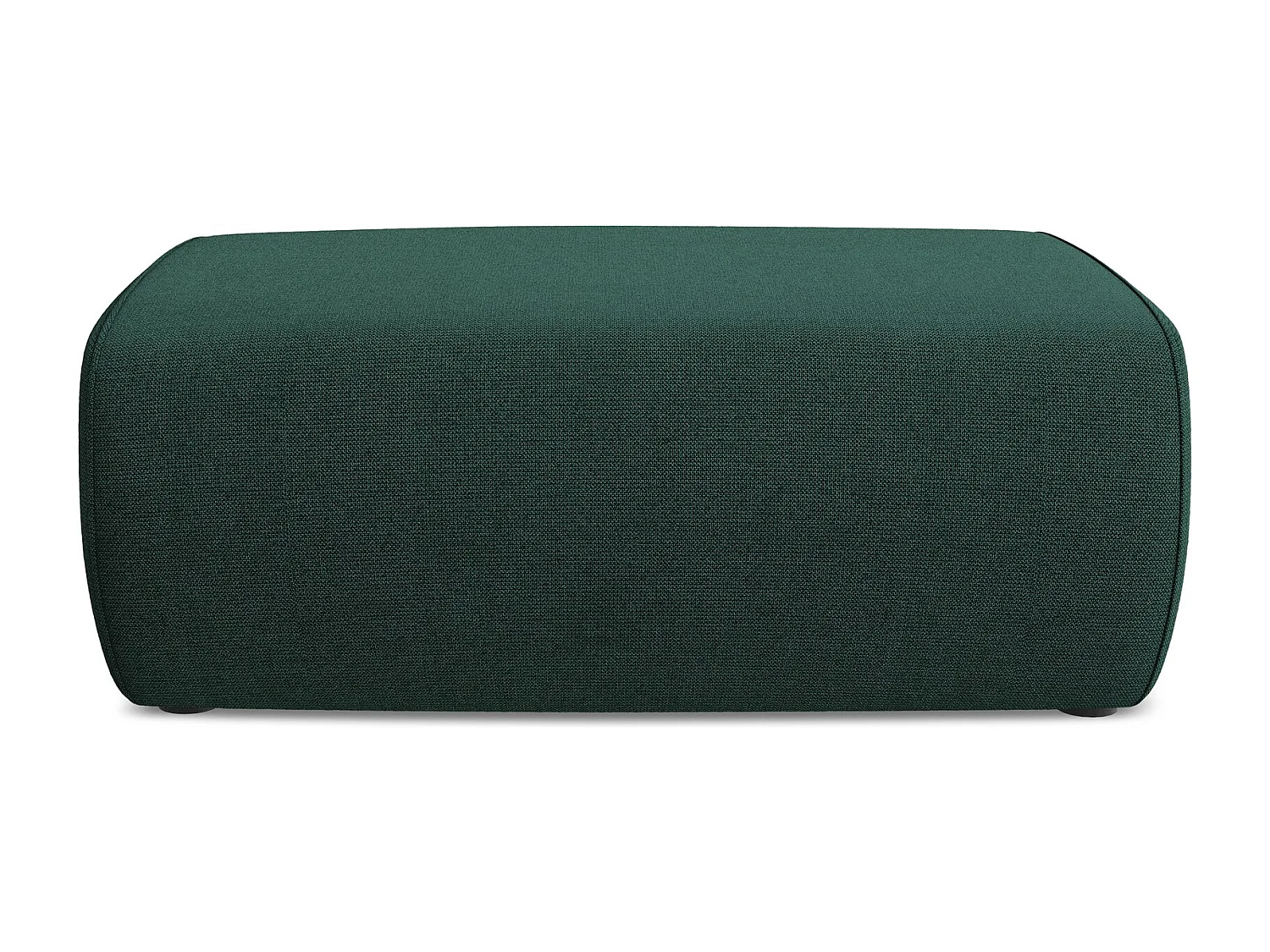 Pouf - Hocker - Strukturstoff - Flaschengrün - NANEA