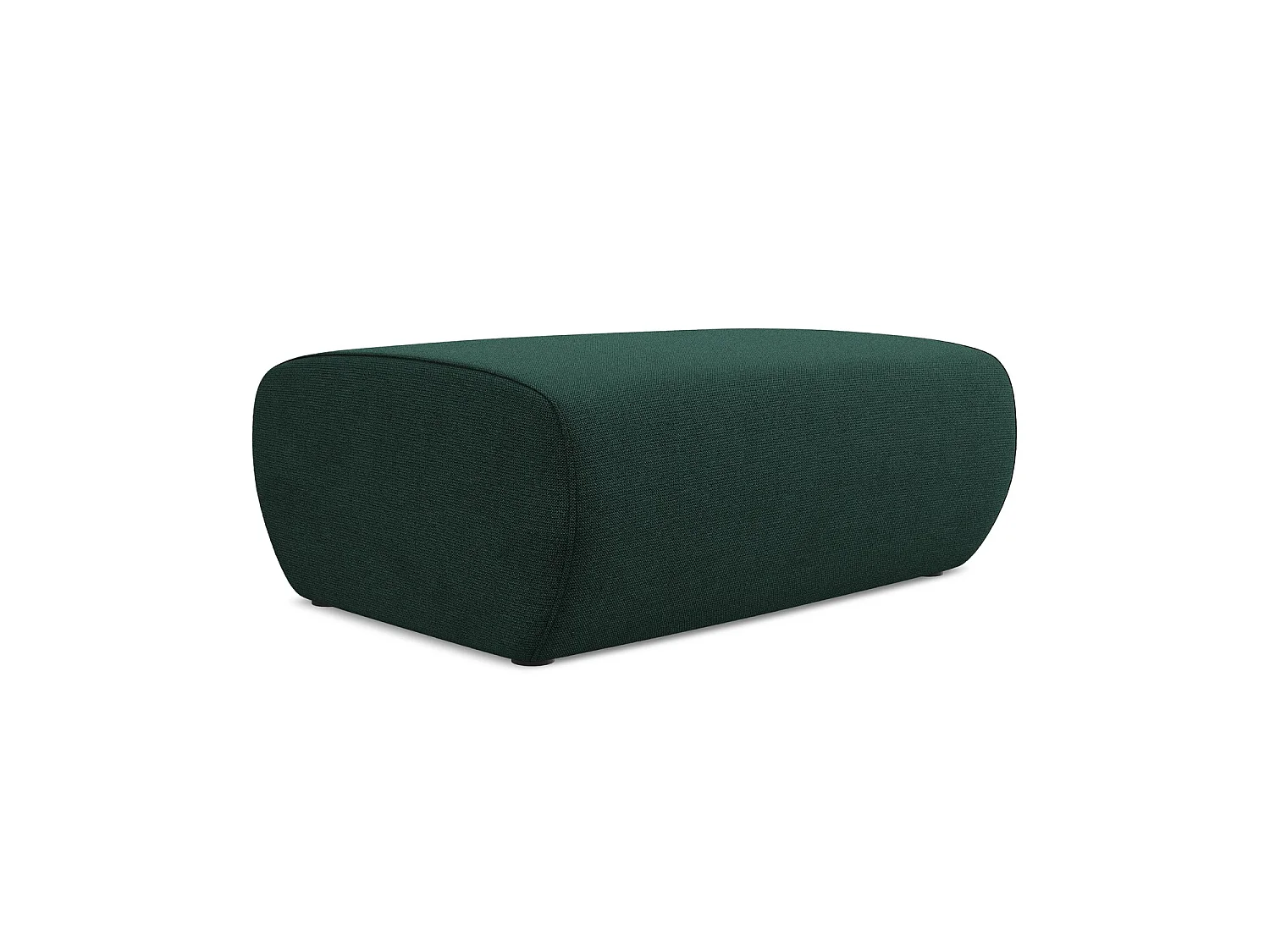 Pouf en tissu texturé - bouteille verte - PALERMO