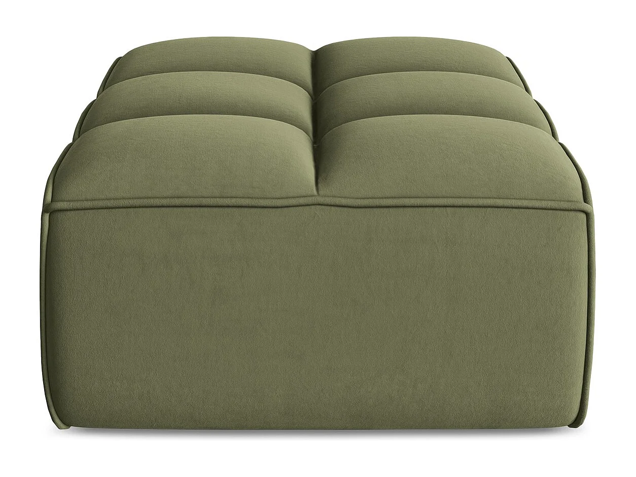 Pouf en velours - olive - KALAI