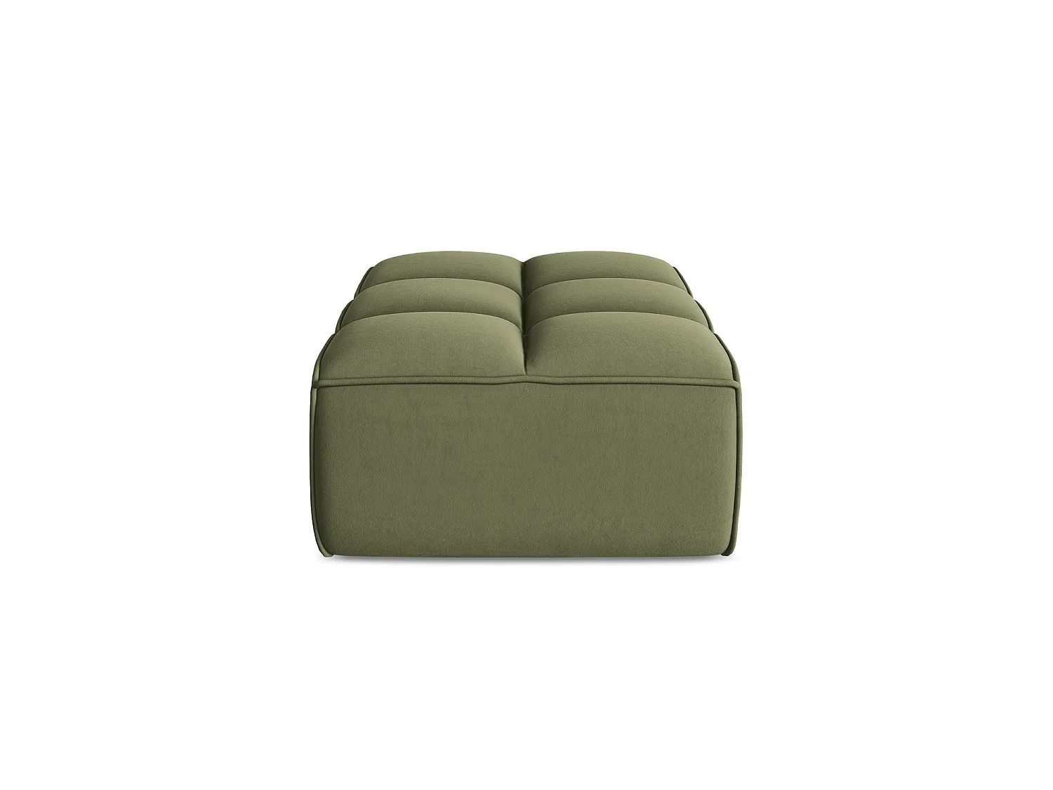 Pouf en velours - olive - BELLUNO