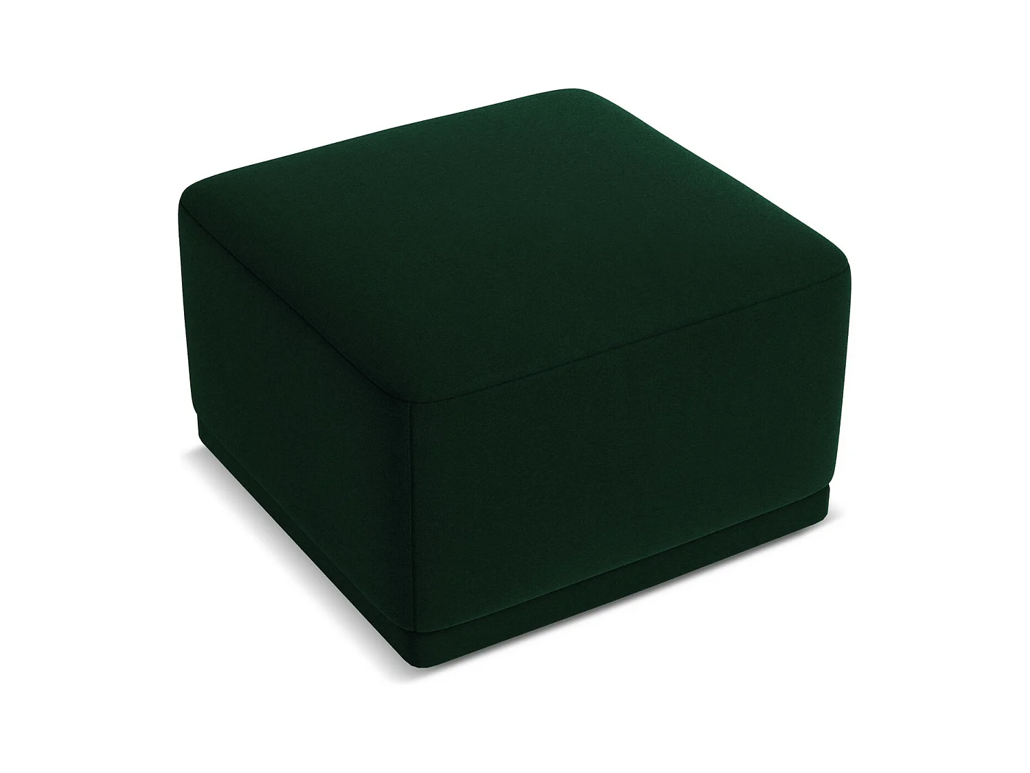 Pouf - Hocker - Samt - Flaschengrün - KAILA