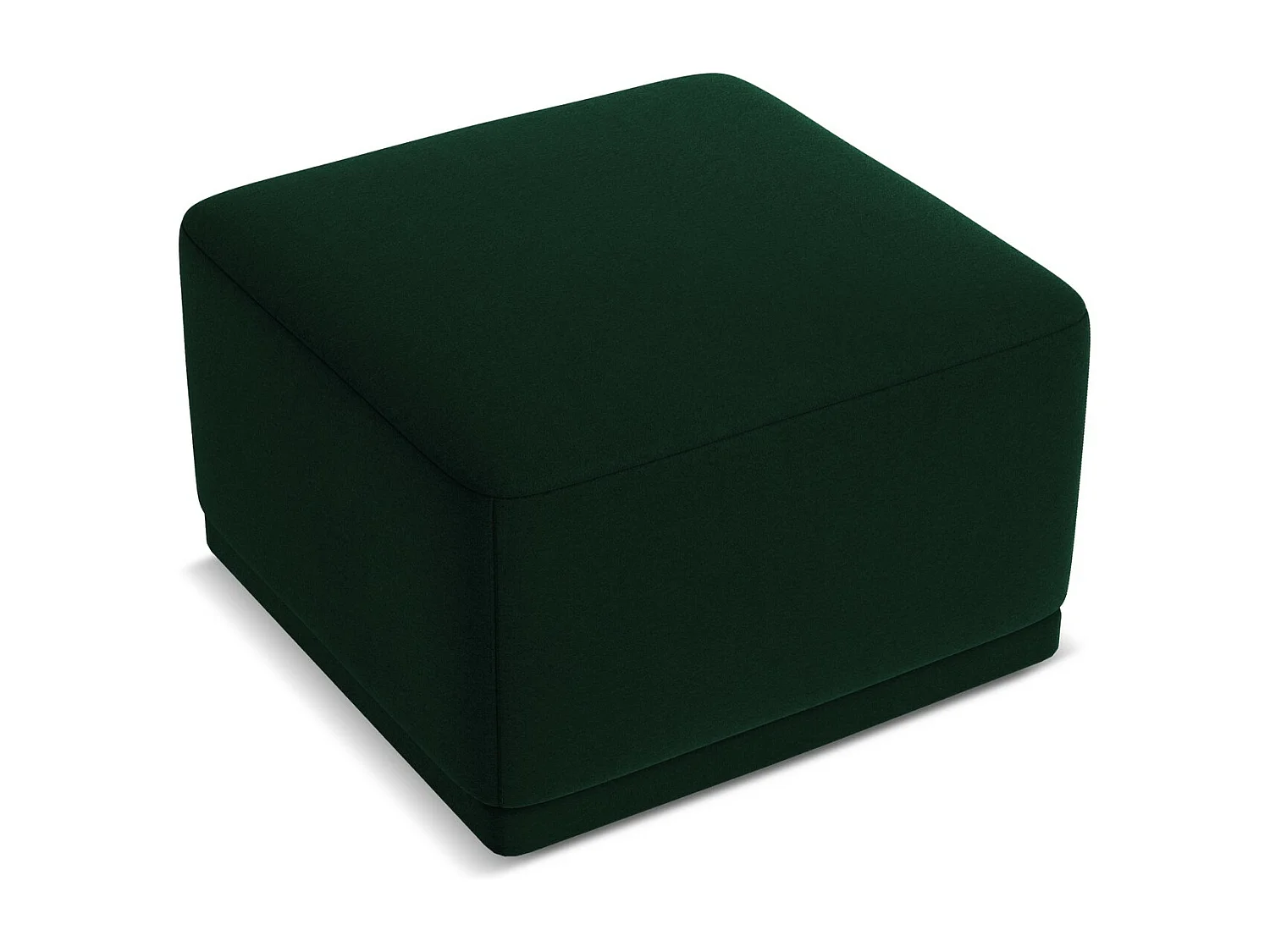 Pouf en velours - bouteille verte - KAILA