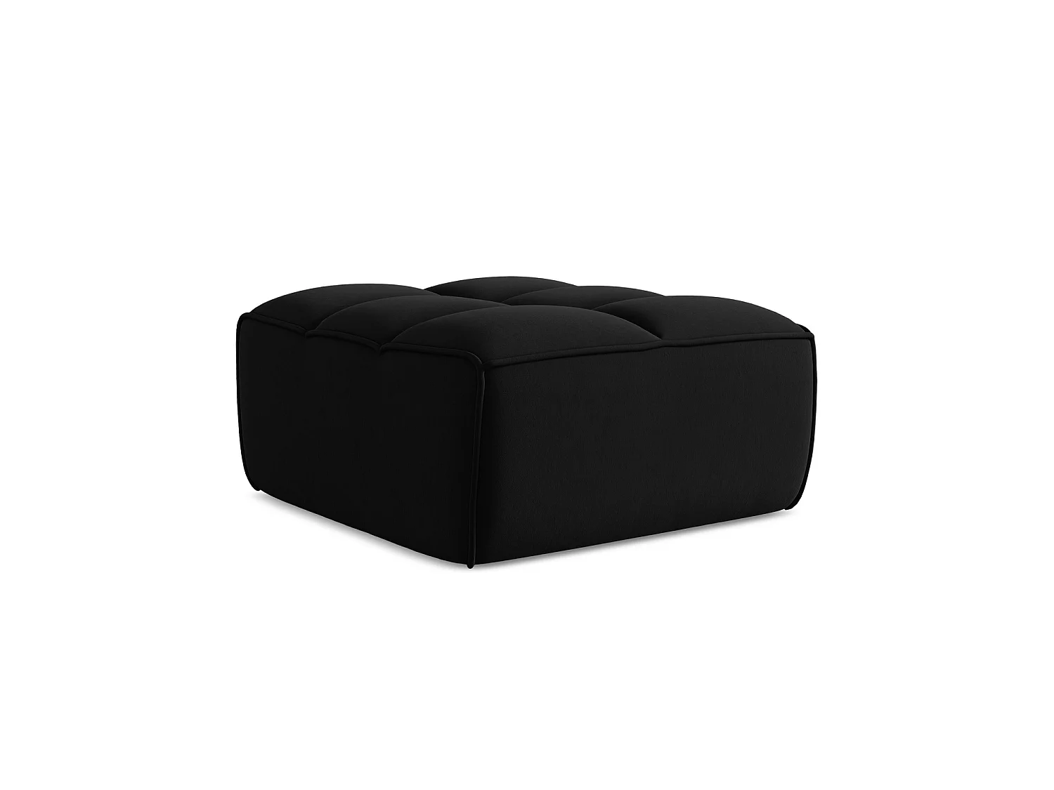 Pouf en velours - noir - BELLUNO