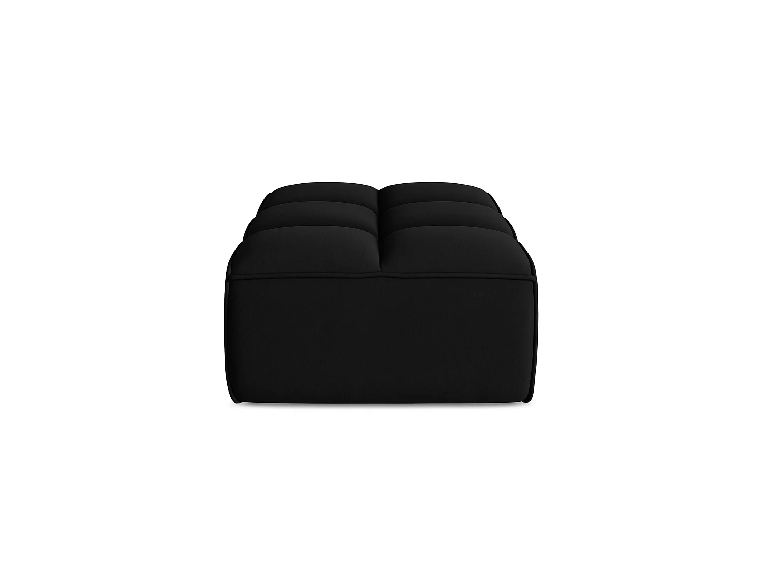 Pouf en velours - noir - BELLUNO