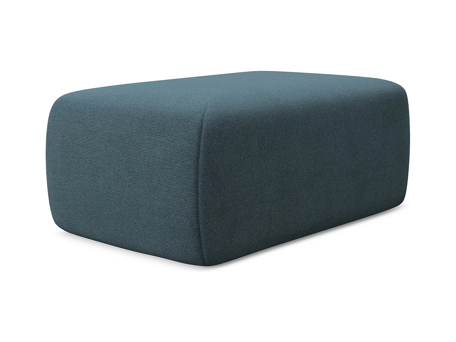 Pouf - Hocker - Strukturstoff - Jeans - NANEA