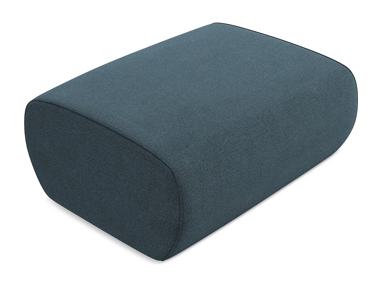 Pouf en tissu texturé - jeans - NANEA