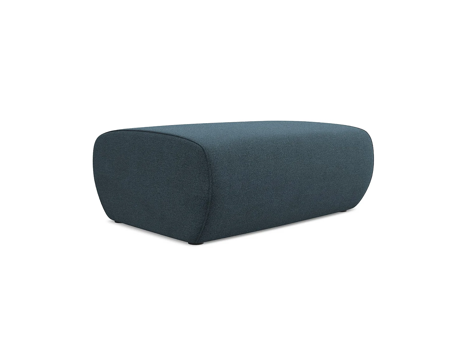 Pouf en tissu texturé - jeans - PALERMO