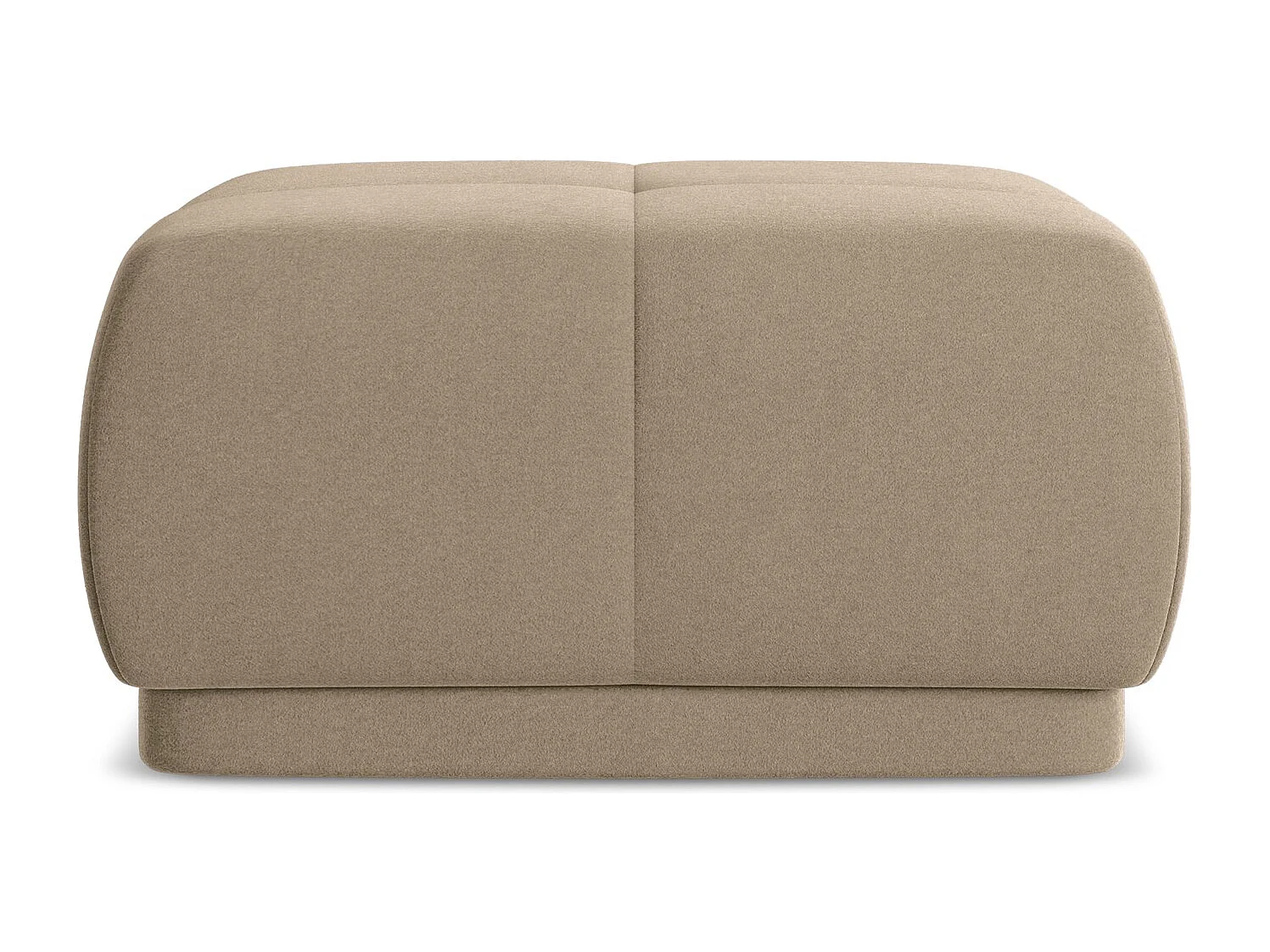 Poef van lichtbeige velours - HOKU