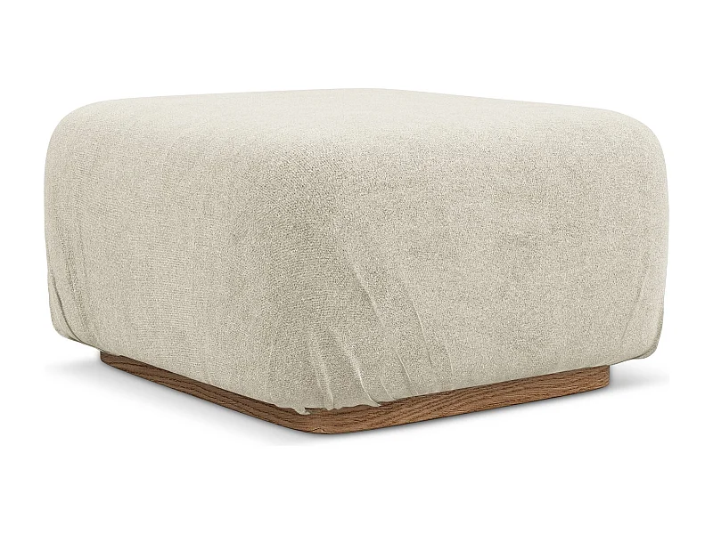 Pouf - Hocker - Bouclé - Hell beige - AILANI
