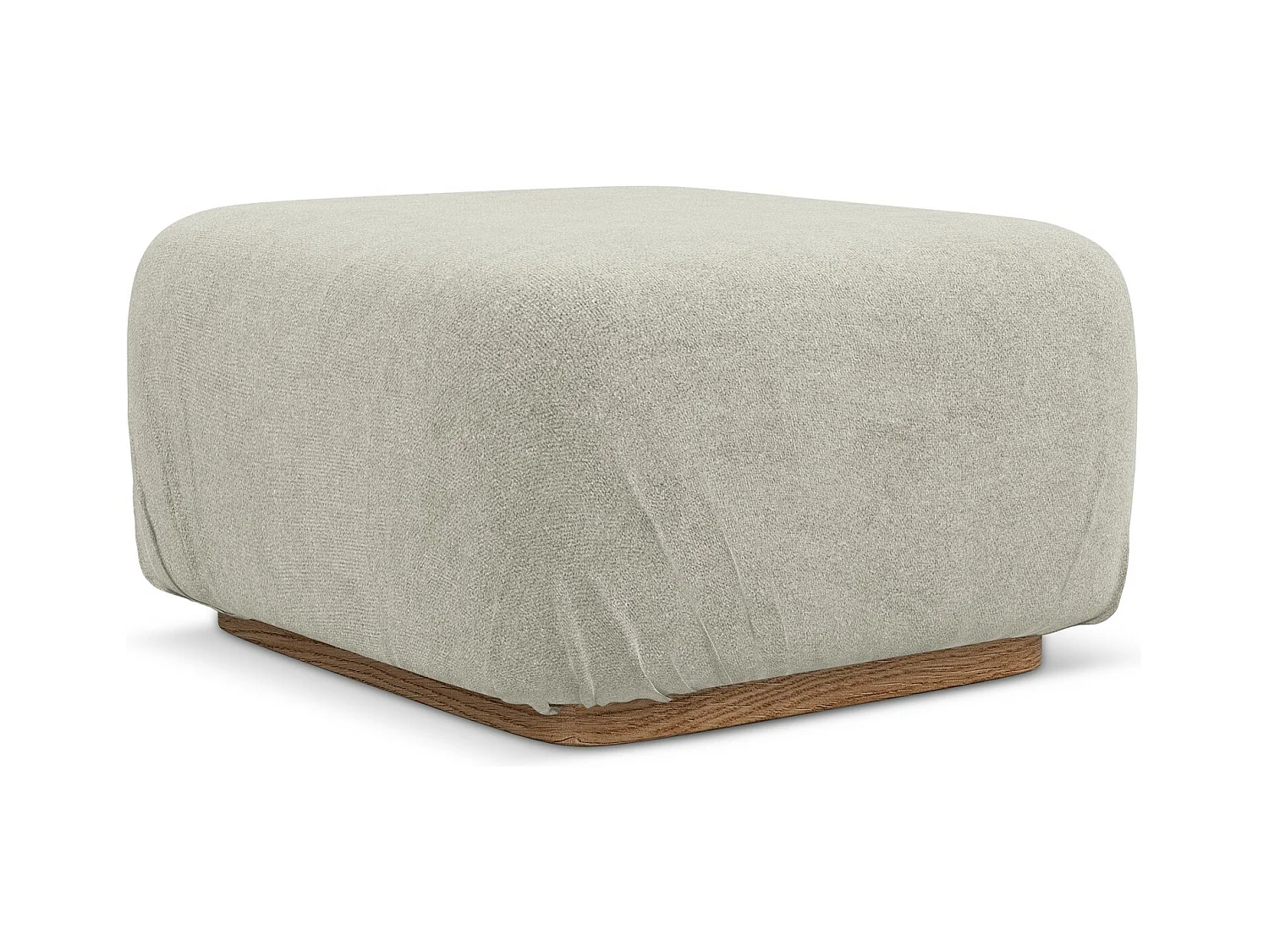 Pouf - Hocker - Bouclé - Hell beige - AILANI