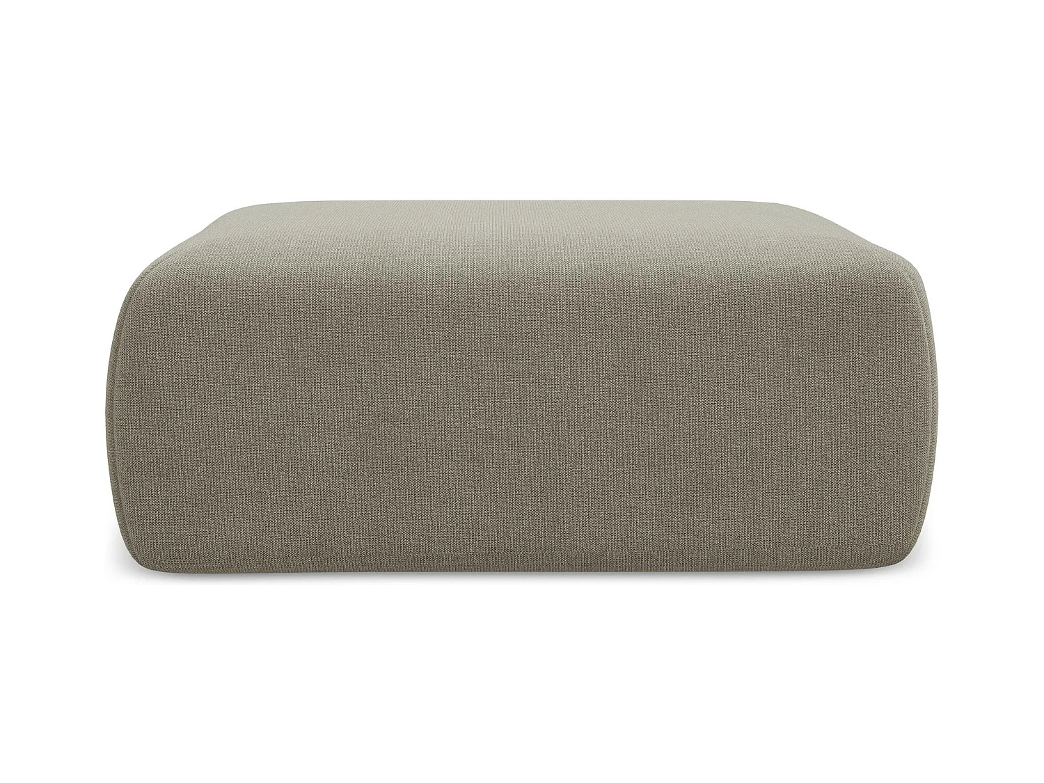 Pouf en tissu texturé - beige foncé - NANEA