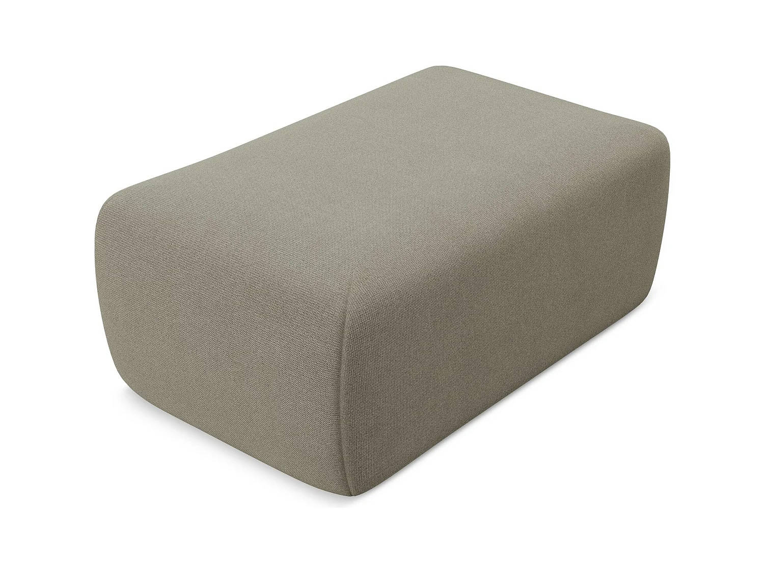 Pouf en tissu texturé - beige foncé - NANEA