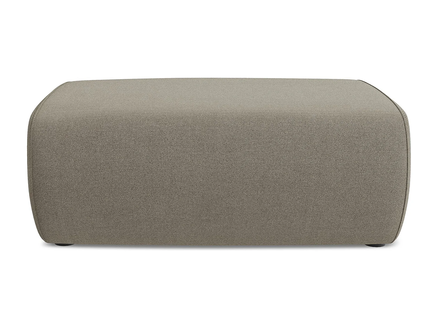 Pouf - Hocker - Strukturstoff - Dunkelbeige - NANEA