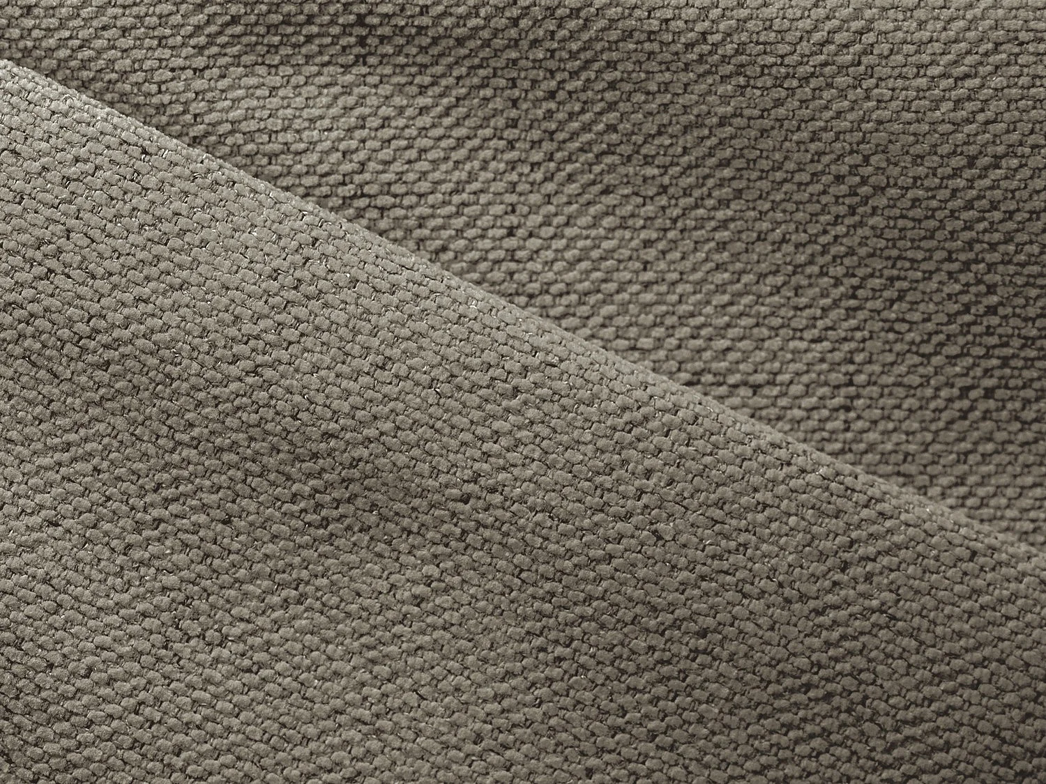 Pouf en tissu texturé - beige foncé - PALERMO