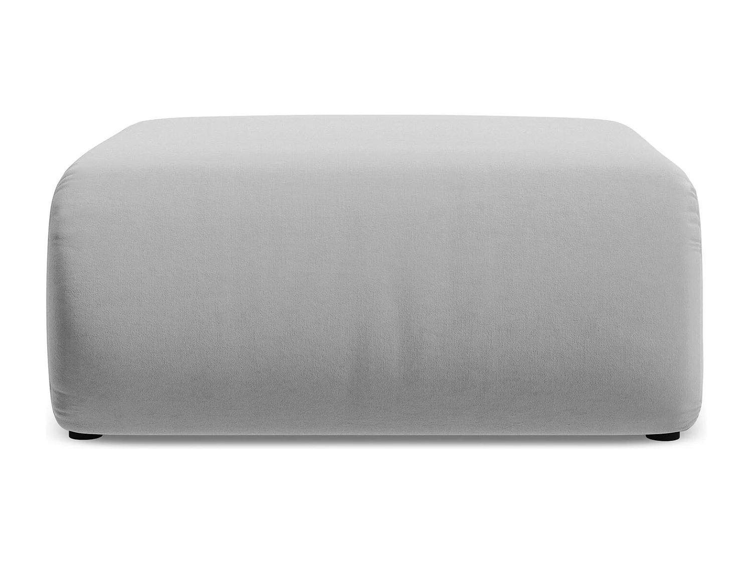 Pouf - Hocker - Samt - Grau - EKAHI