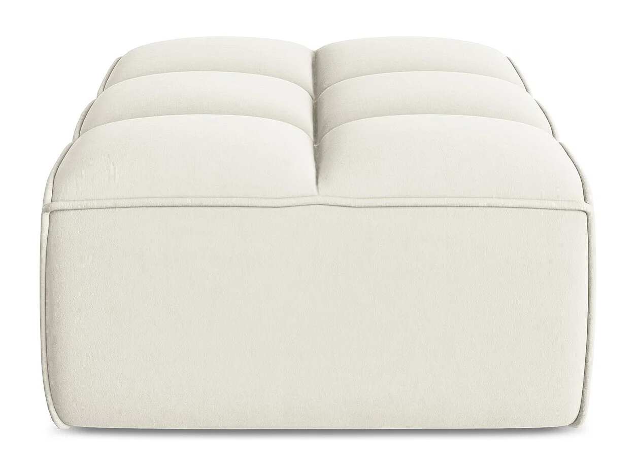 Pouf - Hocker - Samt - Hell beige - KALAI