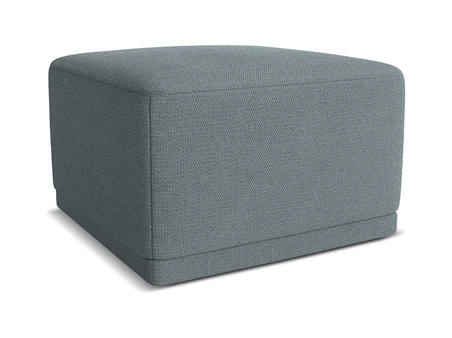 Pouf en tissu chenille - jeans - KAILA