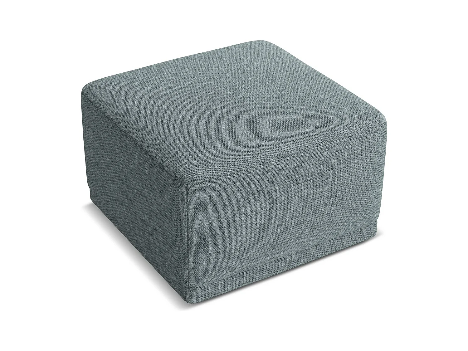 Pouf en tissu chenille - jeans - KAILA