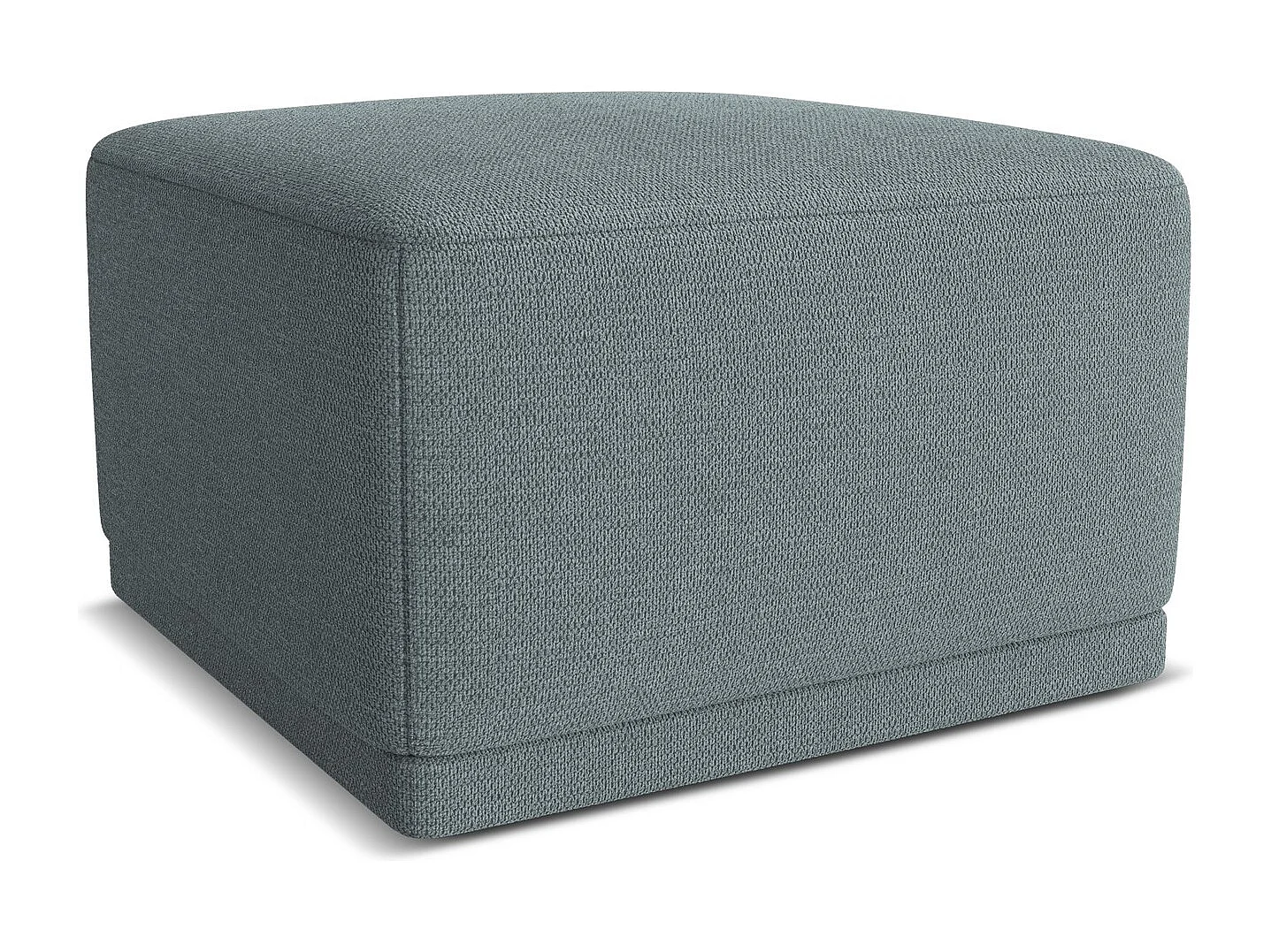 Pouf en tissu chenille - jeans - KAILA