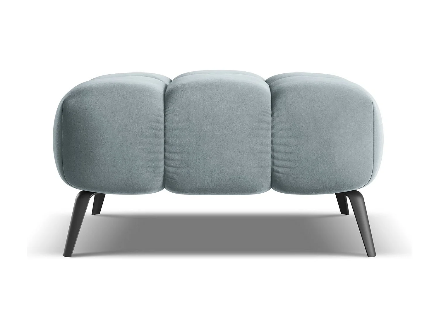 Pouf - Hocker - Samt - Hellblau - NALU
