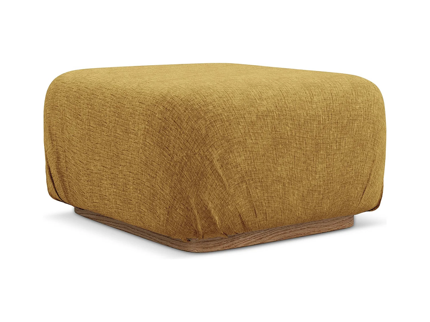 Pouf - Hocker - Chenille - Senf - AILANI