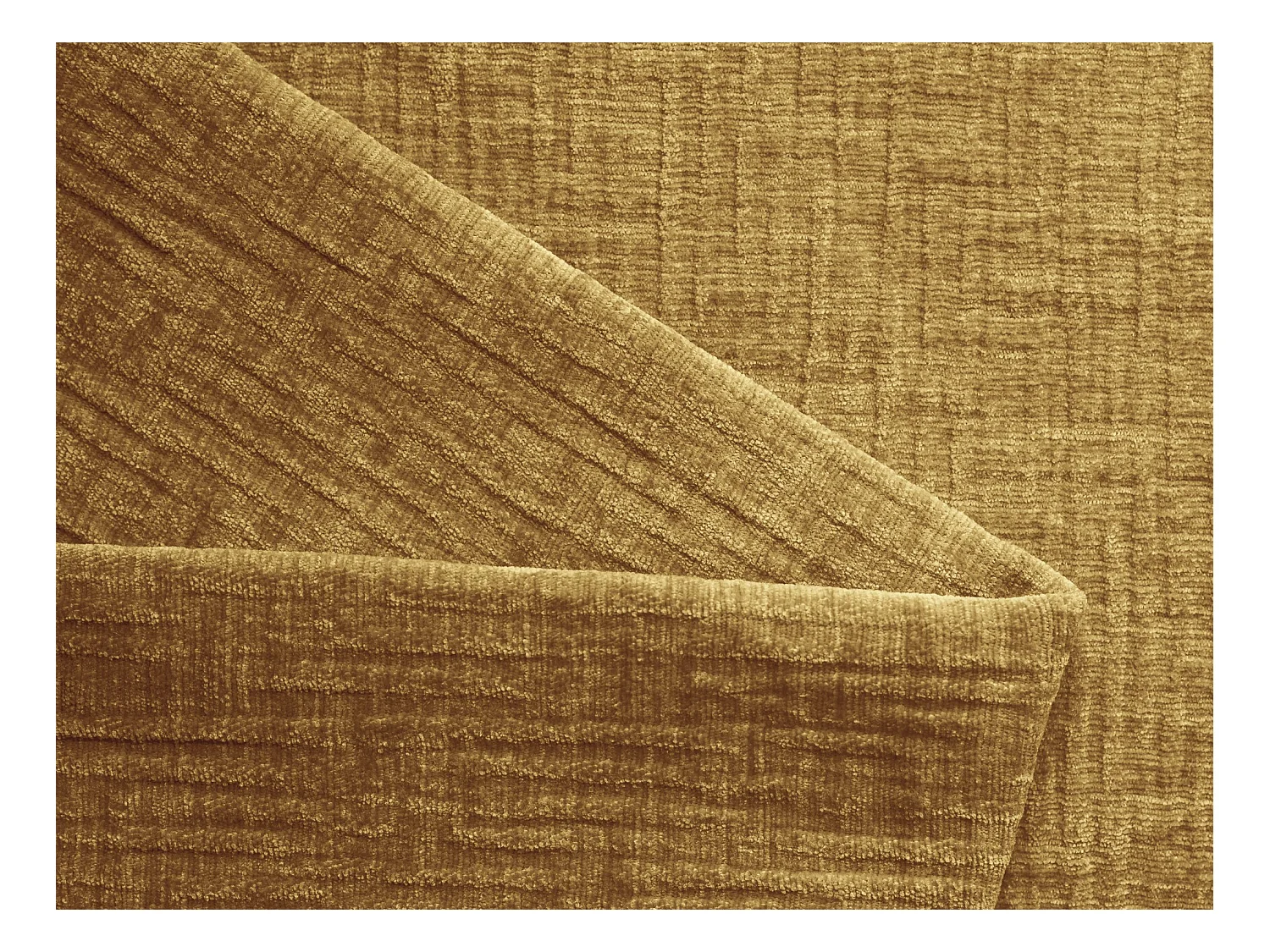 Pouf - Hocker - Chenille - Senf - AILANI