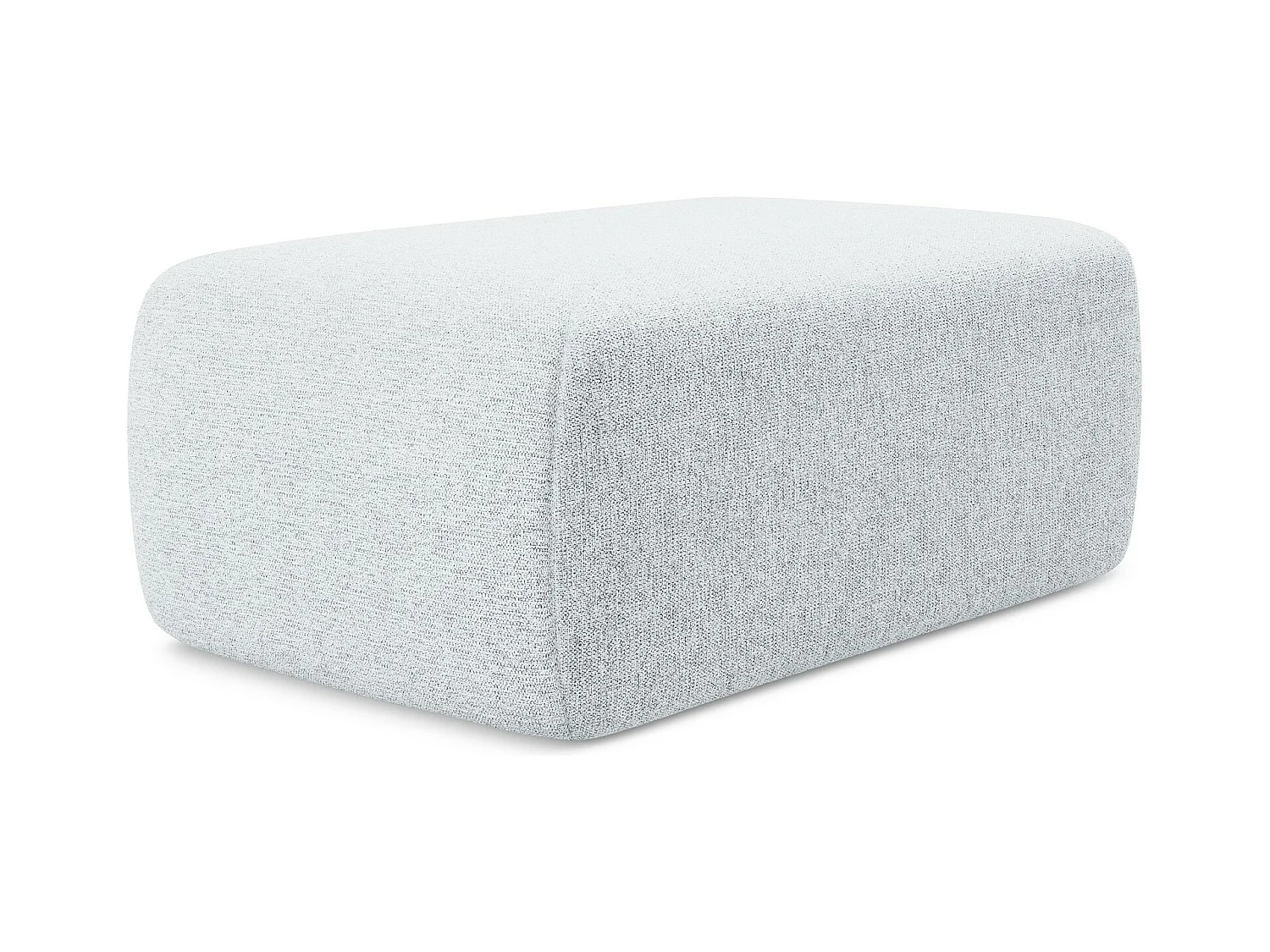 Pouf en tissu chenille - bleu clair - NANEA