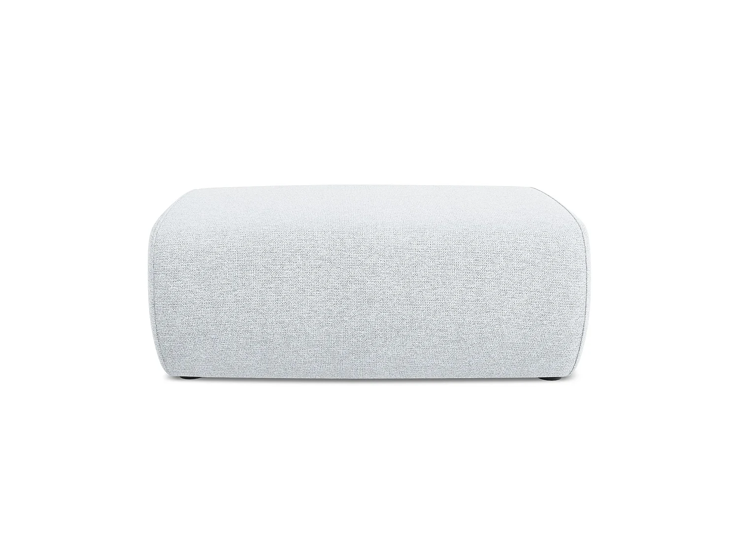 Poef van lichtblauw chenille stof - PALERMO