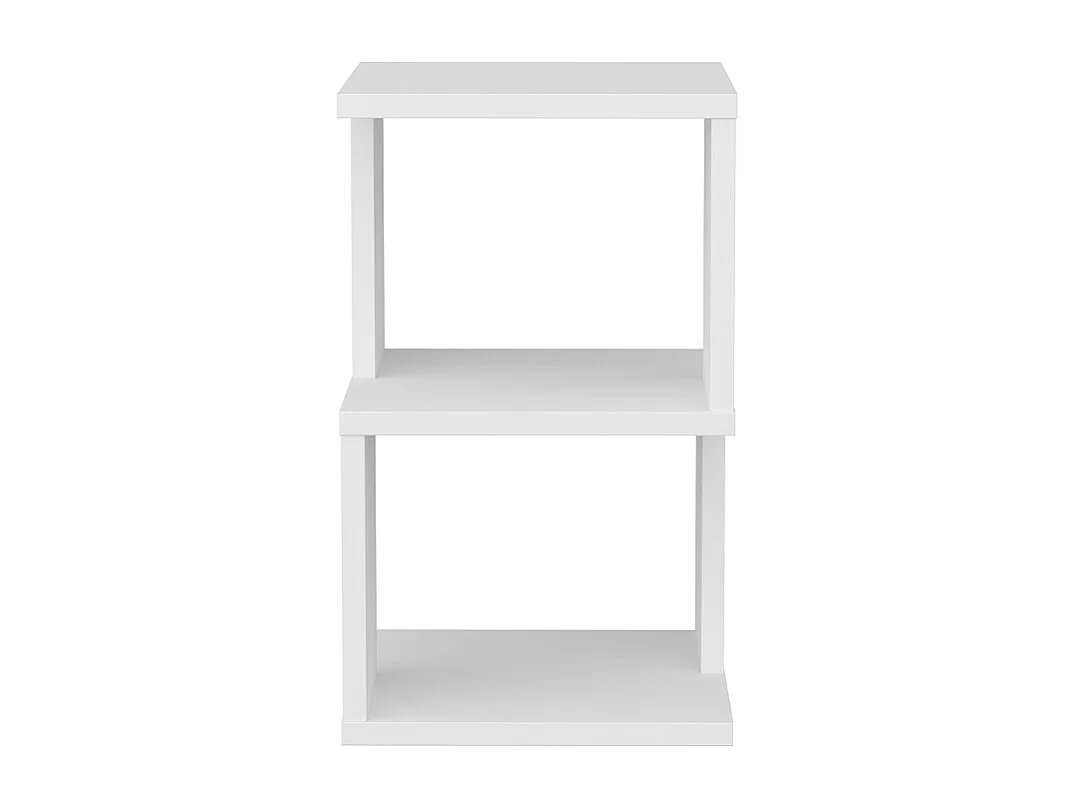 Table de chevet Carter , Etagères ouvertes, table d'appoint (Blanc)