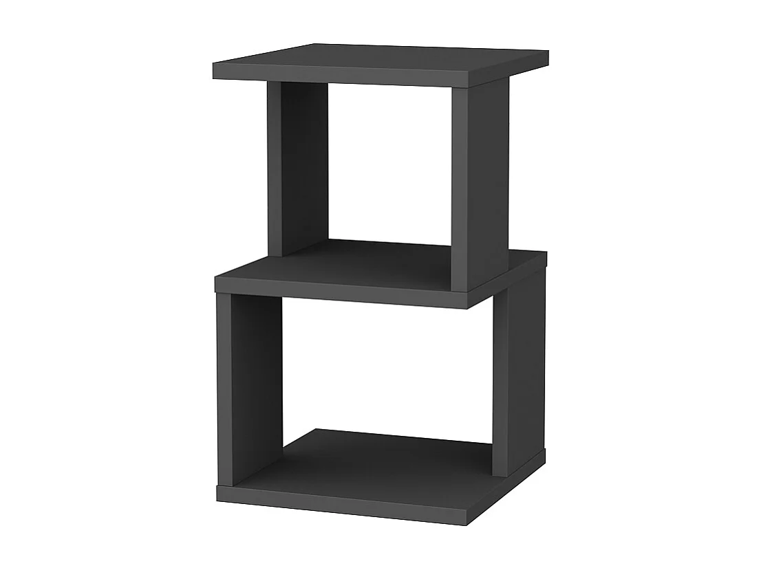 Table de chevet Carter , Etagères ouvertes, table d'appoint (Anthracite)