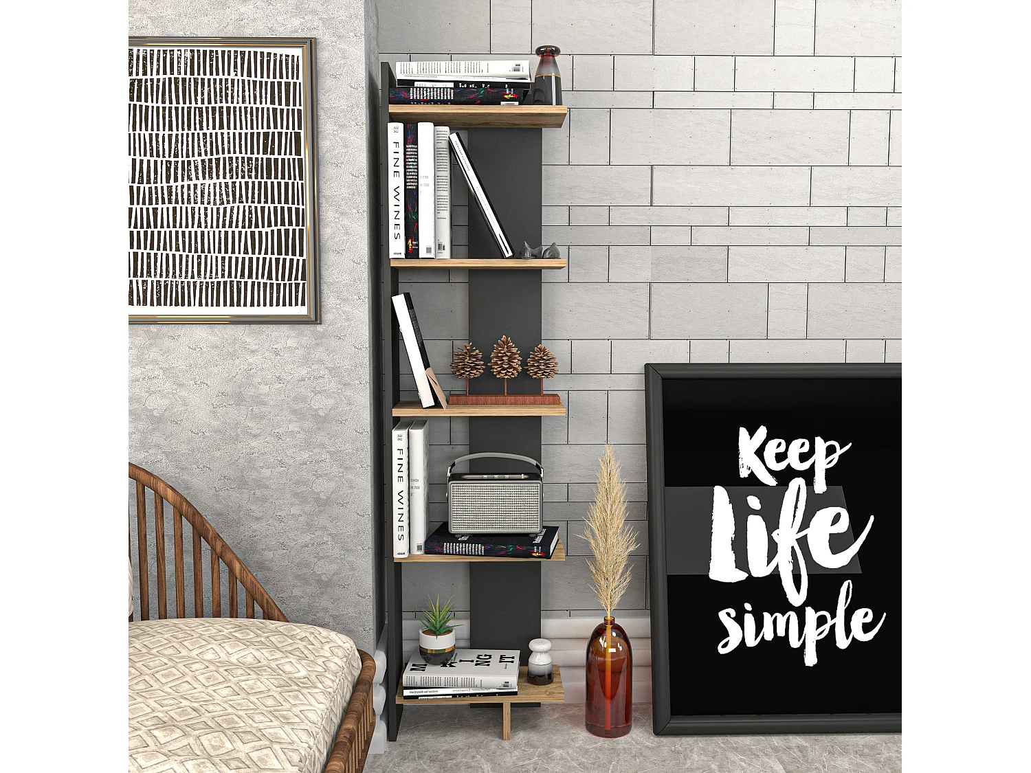 Bücherregal Alis Schwarz&Oud