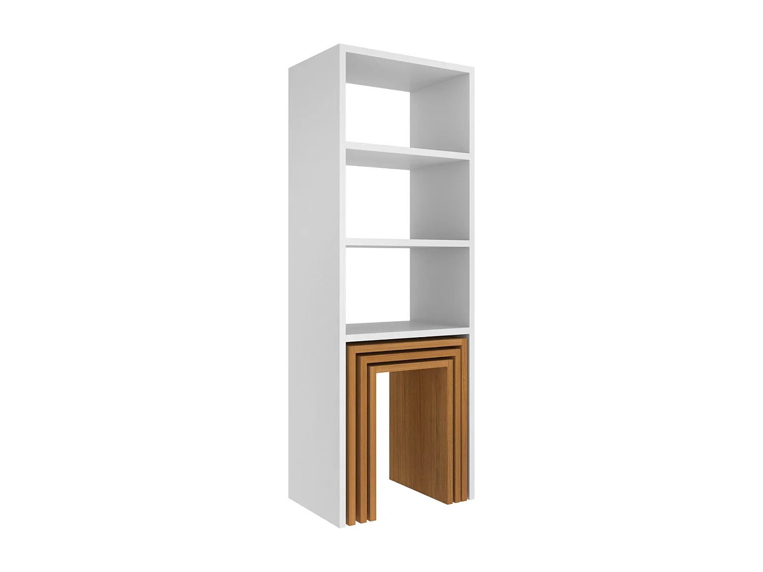 Decorotika Alice 180 cm 5-tier Metal Frame  Corner Bookshelf  - 45 cm W x 19.6 cm D x 180 cm H