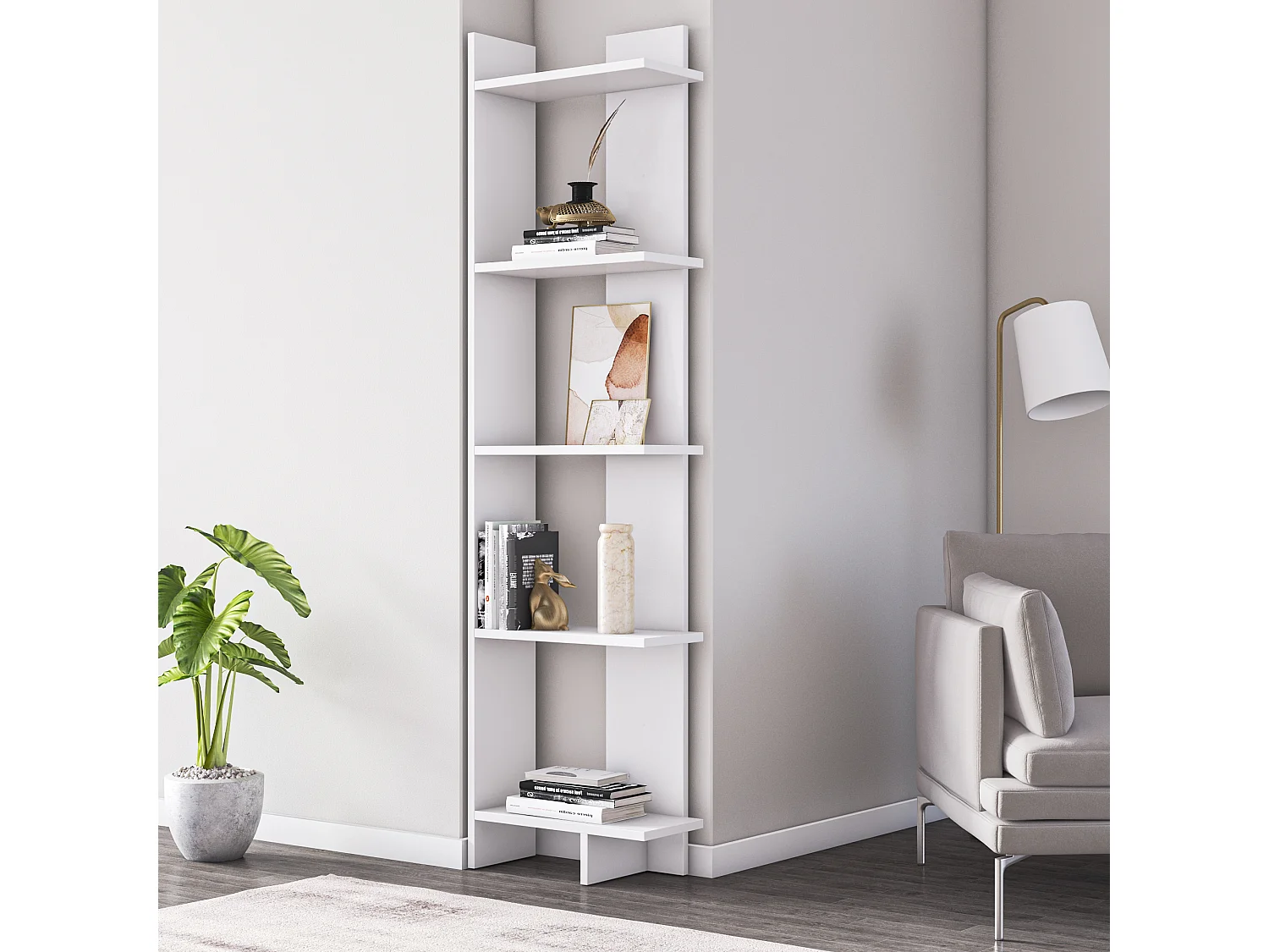 Bücherregal Alis  Weiß